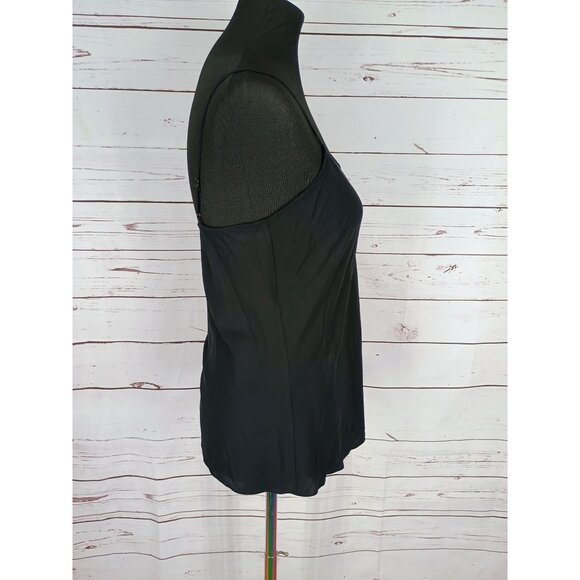 Diane vonFurstenberg Women's Size 8 Black Silk Tank Top Camisole‎ - Picture 2 of 5
